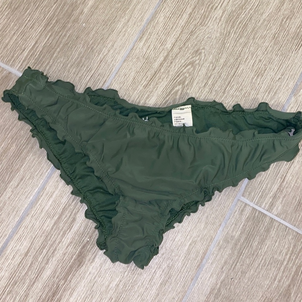Hollister Swim Green Scrunch Bikini Bottom